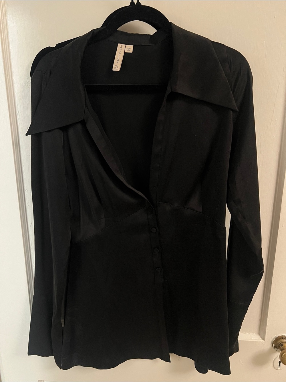 BEC + BRIDGE Women's Black Silk Top Size USA 12